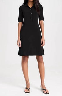 Vince - Elbow Sleeve Mini Polo Dress