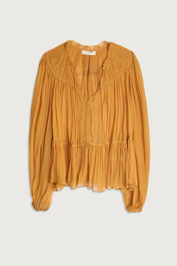 Ulla Johnson - Leandra Silk Crinkle Solid Blouse
