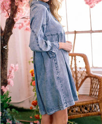 Doe And Rae - Becca Front Button Denim Dress