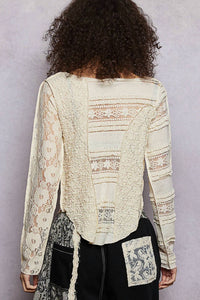 Pol - Lace Long Sleeve Top