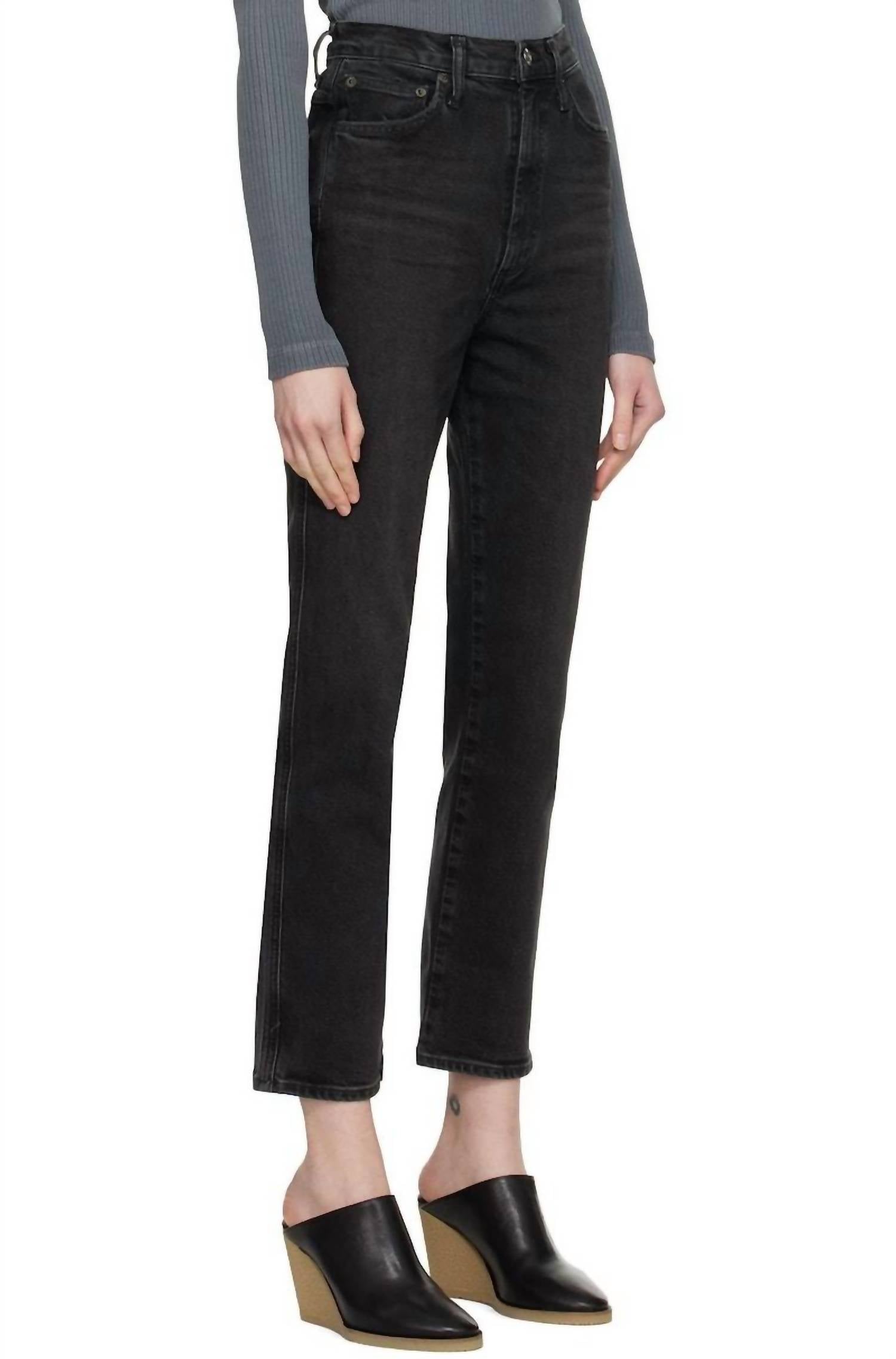 AGOLDE Pinch Waist Kick Flare Jeans in panoramic - women's jeans - alternate view