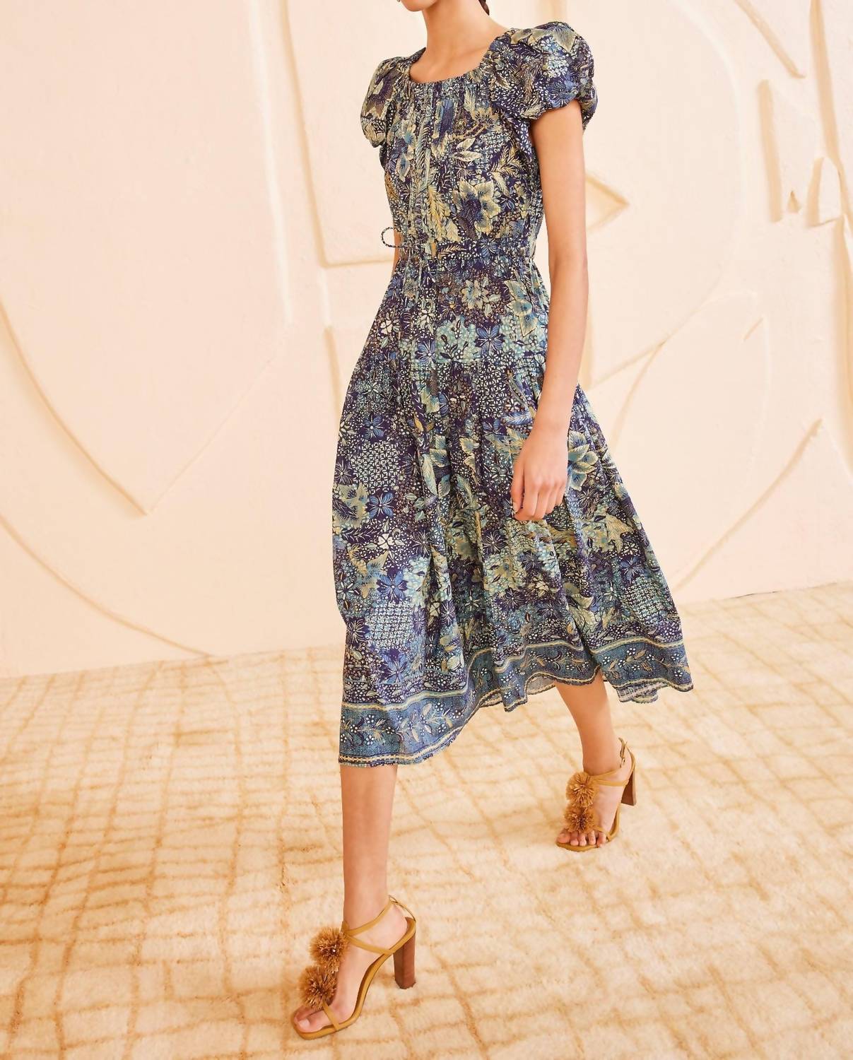 Ulla Johnson - Abigail Botanical Cotton Midi Dress