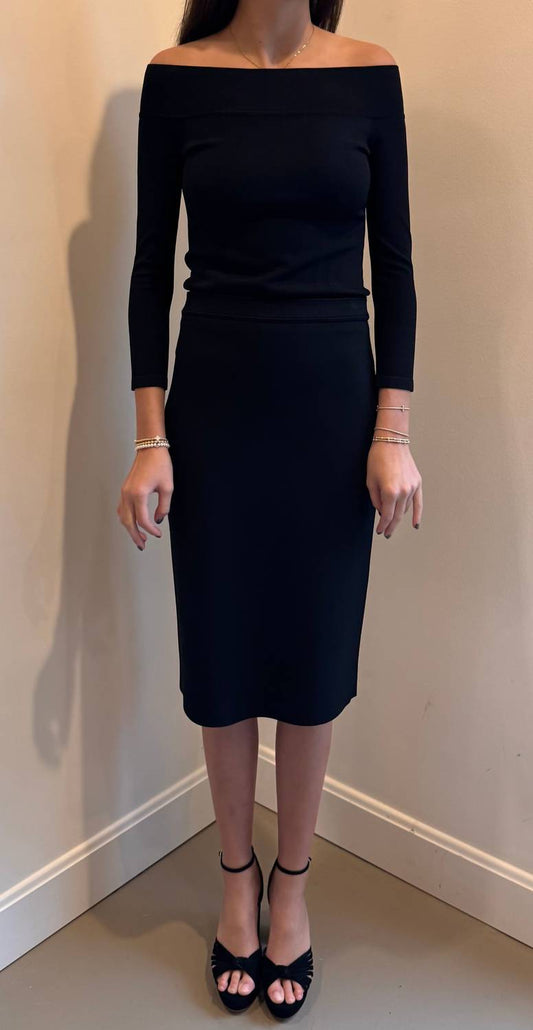 Rvn - Estelle Crepe Knit Pencil Skirt