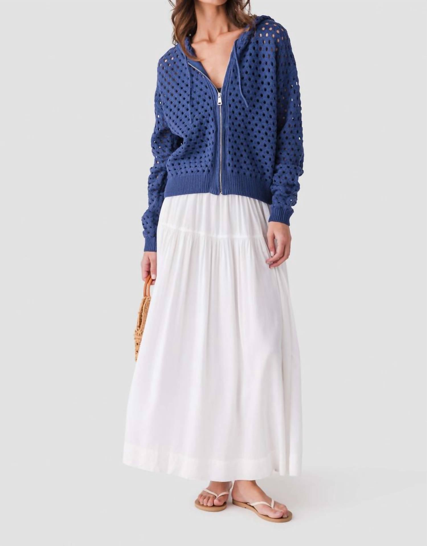 Elan - Crochet Zip Cardigan