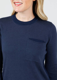 Peace Of Cloth - Metallic Pocket Crew Sweater