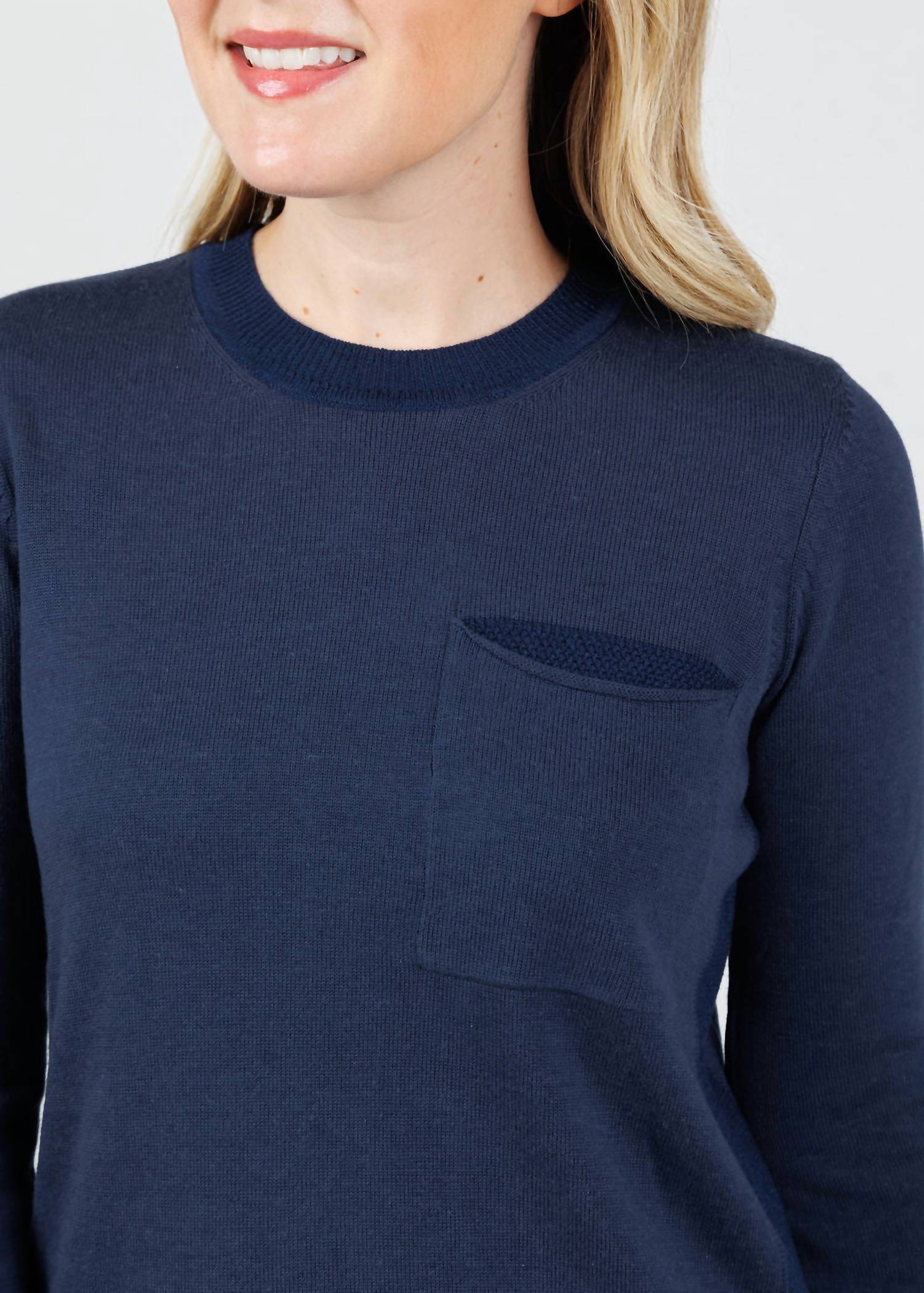 Peace Of Cloth - Metallic Pocket Crew Sweater