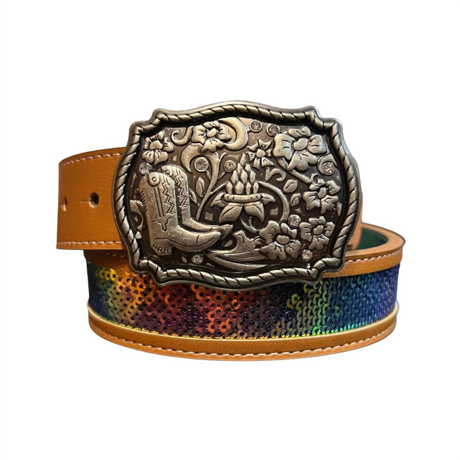 Catchfly - Girl's Sparkling Micro Sequin Belt