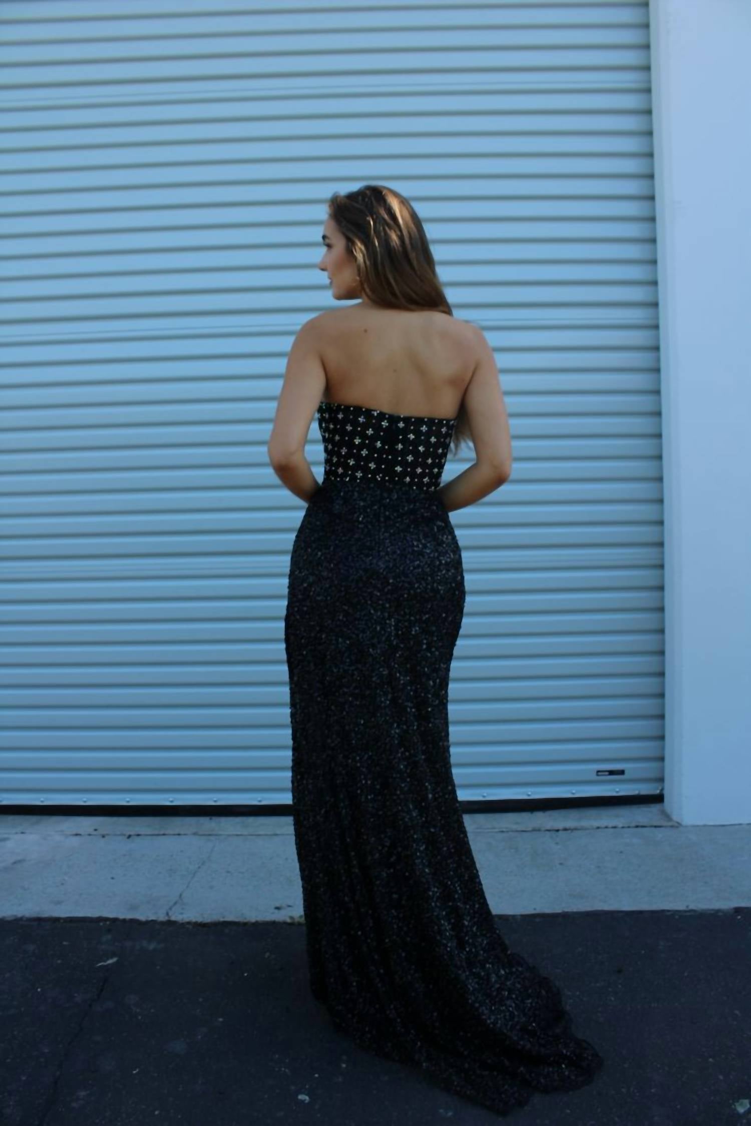 Aleta - Long Fitted Beaded Formal Prom Dress