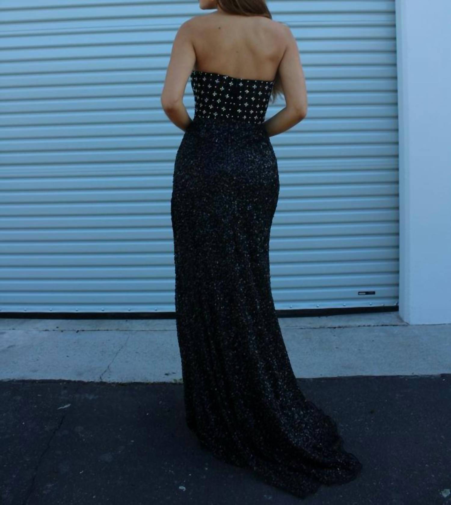 Aleta - Long Fitted Beaded Formal Prom Dress