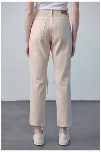 Hidden - Hi-rise Shredded Knee Jeans