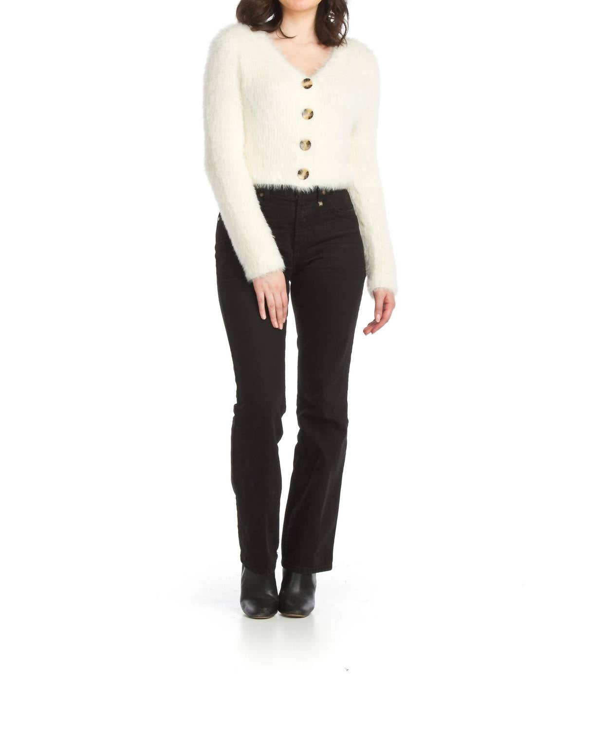 Papillon - Eyelash Crop Button Front Cardigan