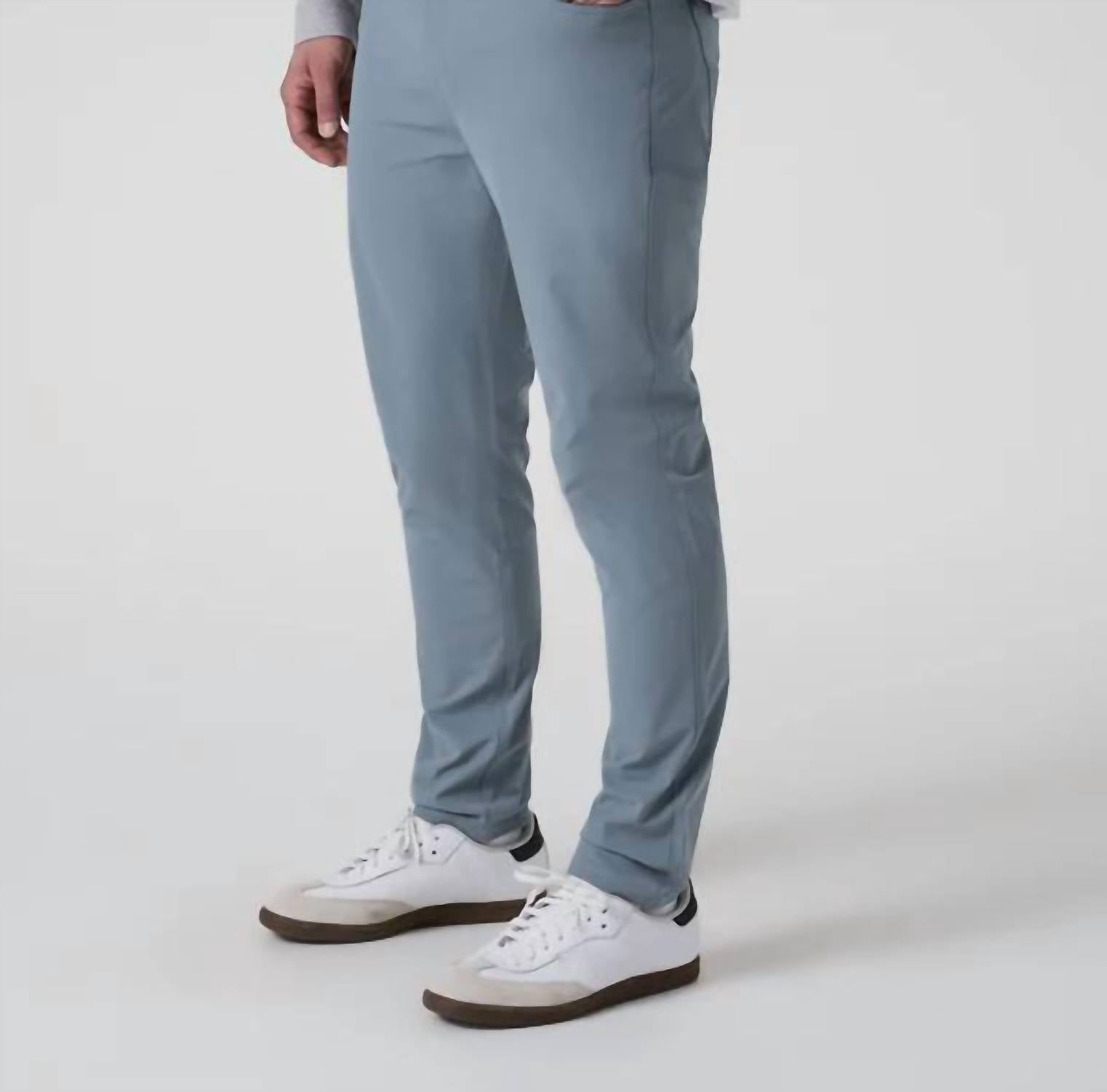 Vuori Meta Athletic Slim Fit Pant - 32" in dusty blue - men's pants