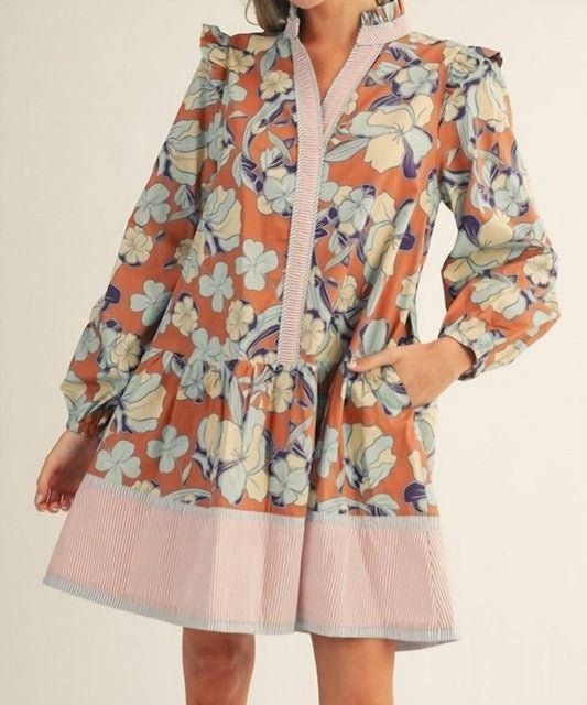 Jodifl - Ruffled Shoulder Detail Dress