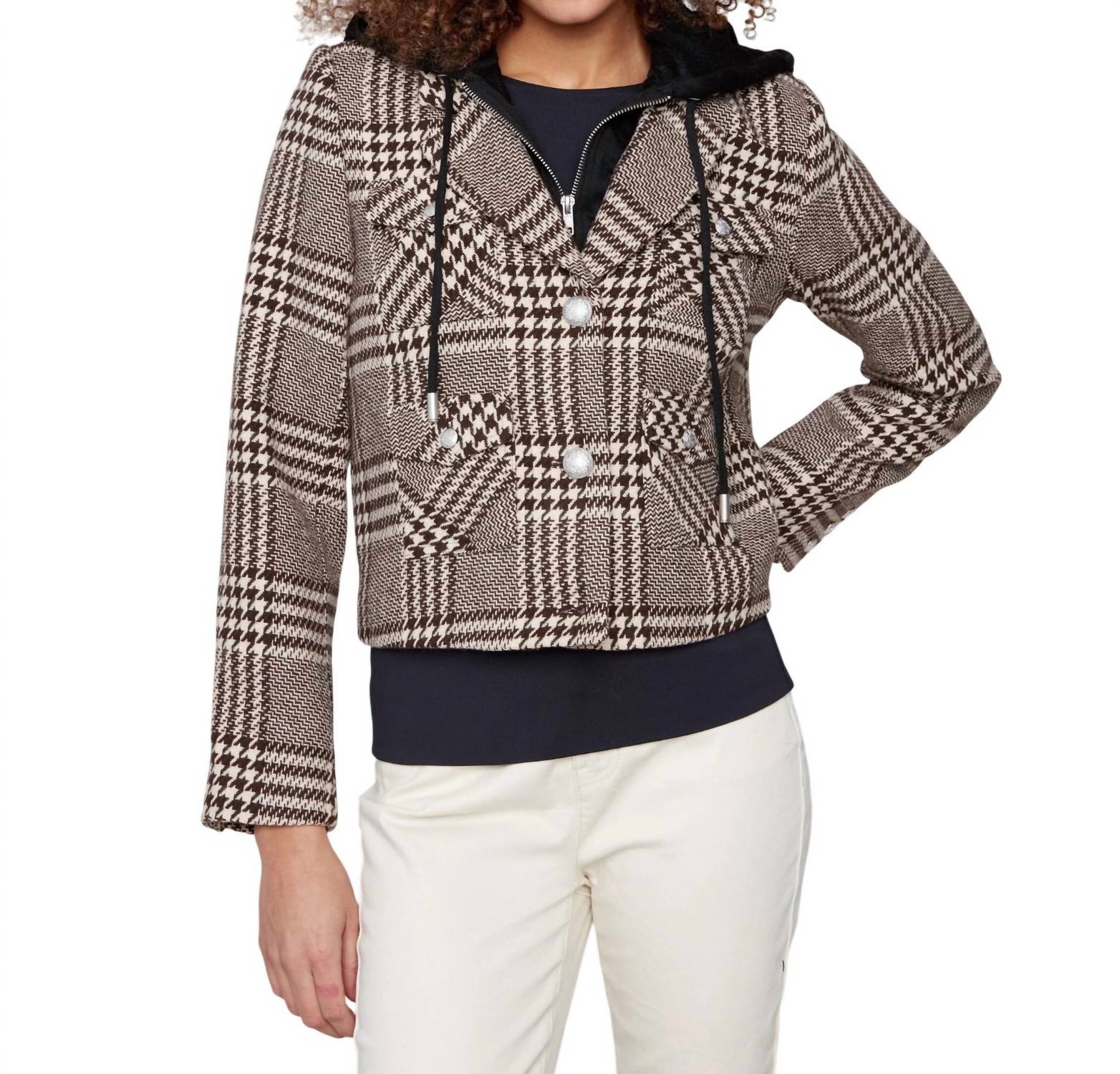 Charlie B - Glenn Plaid Hooded Jacket