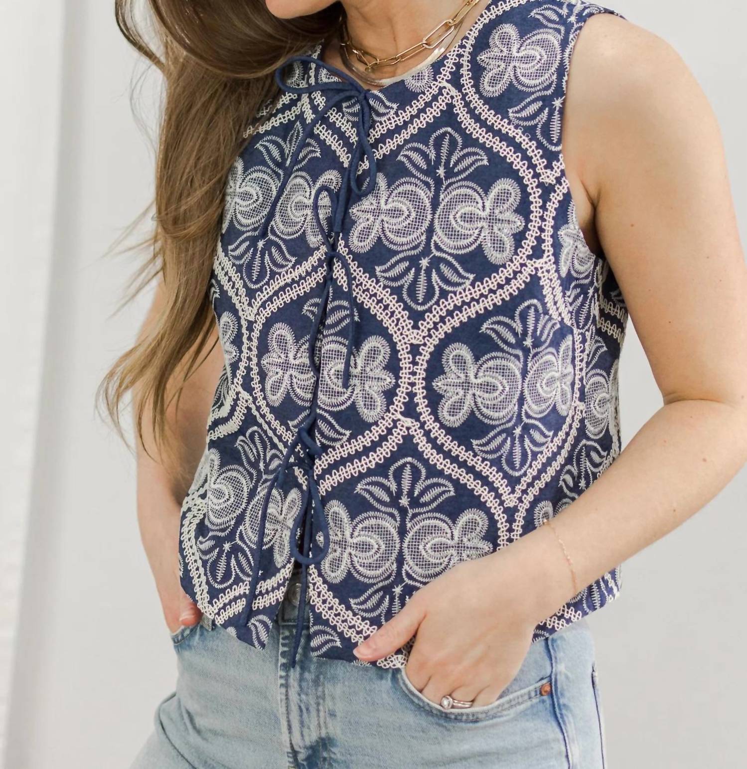 Greylin - Remy Embroidered Top