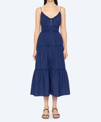 SEA Camden Cotton Poplin Tank Dress in blueberry - women's dress