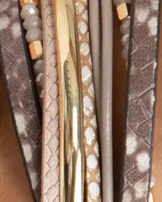 Saachi - Women's Jule Chunky Chain Leather Bracelet