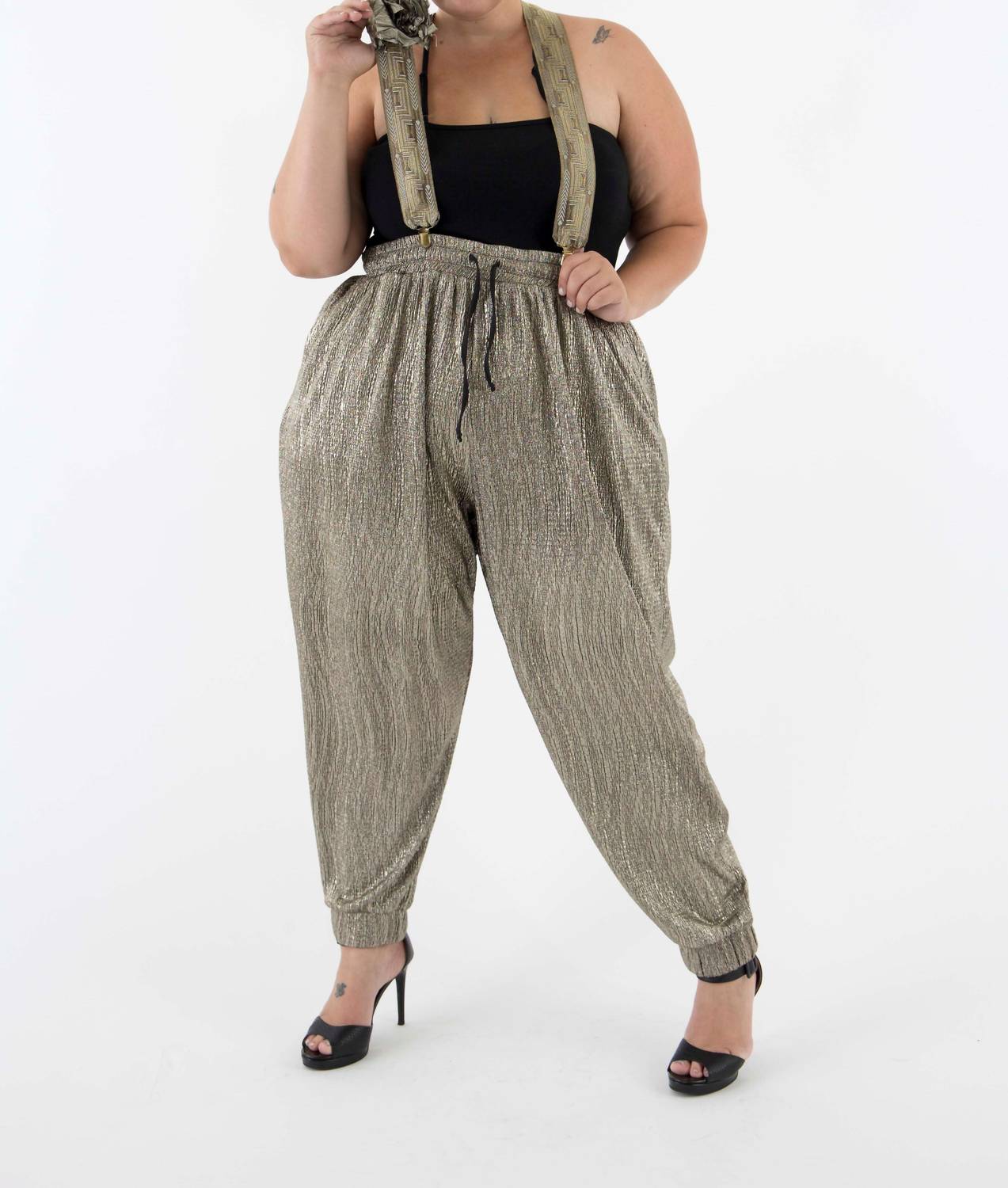 Sante Grace - Luxury Crinkle Evening Jogger Pants