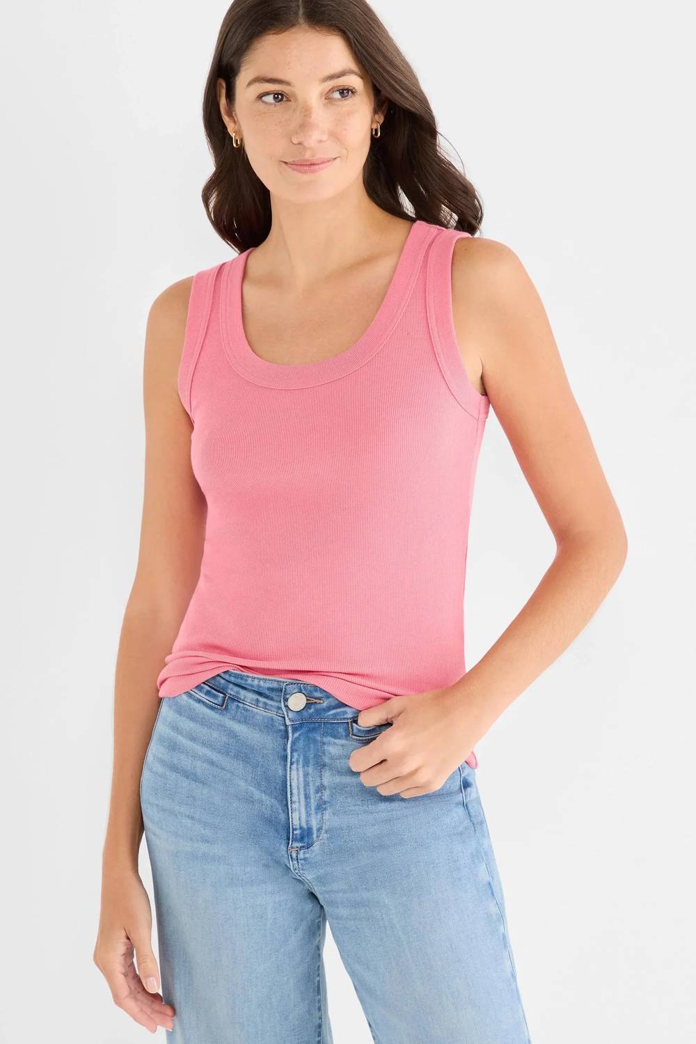 Nic + Zoe - Perfect Knit Rib Scoop Tank