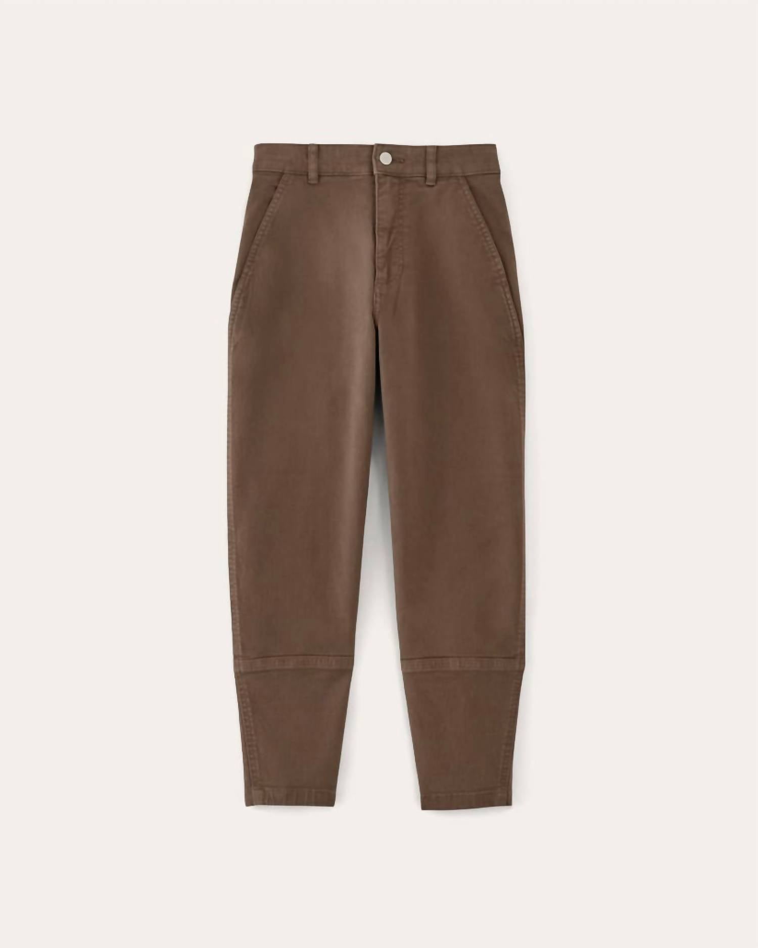 Everlane Women's The Utility Relaxed Barrel Organic Cotton Pants in cocoa - women's pants - view 4