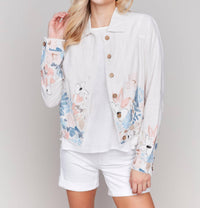 Charlie B - Printed Linen Blend Jacket