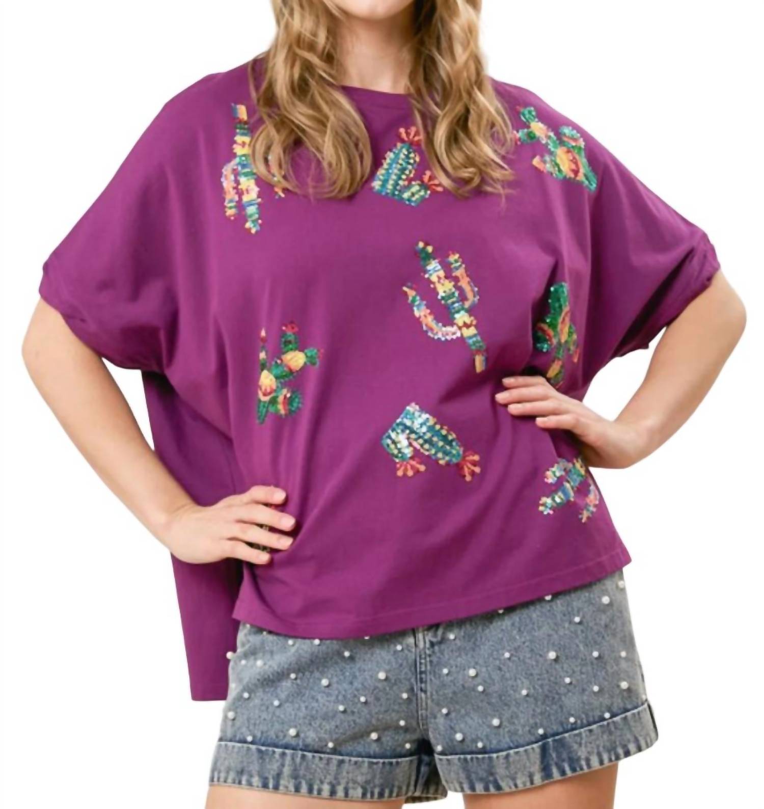 Fantastic Fawn - COLORFUL CACTUS TOP