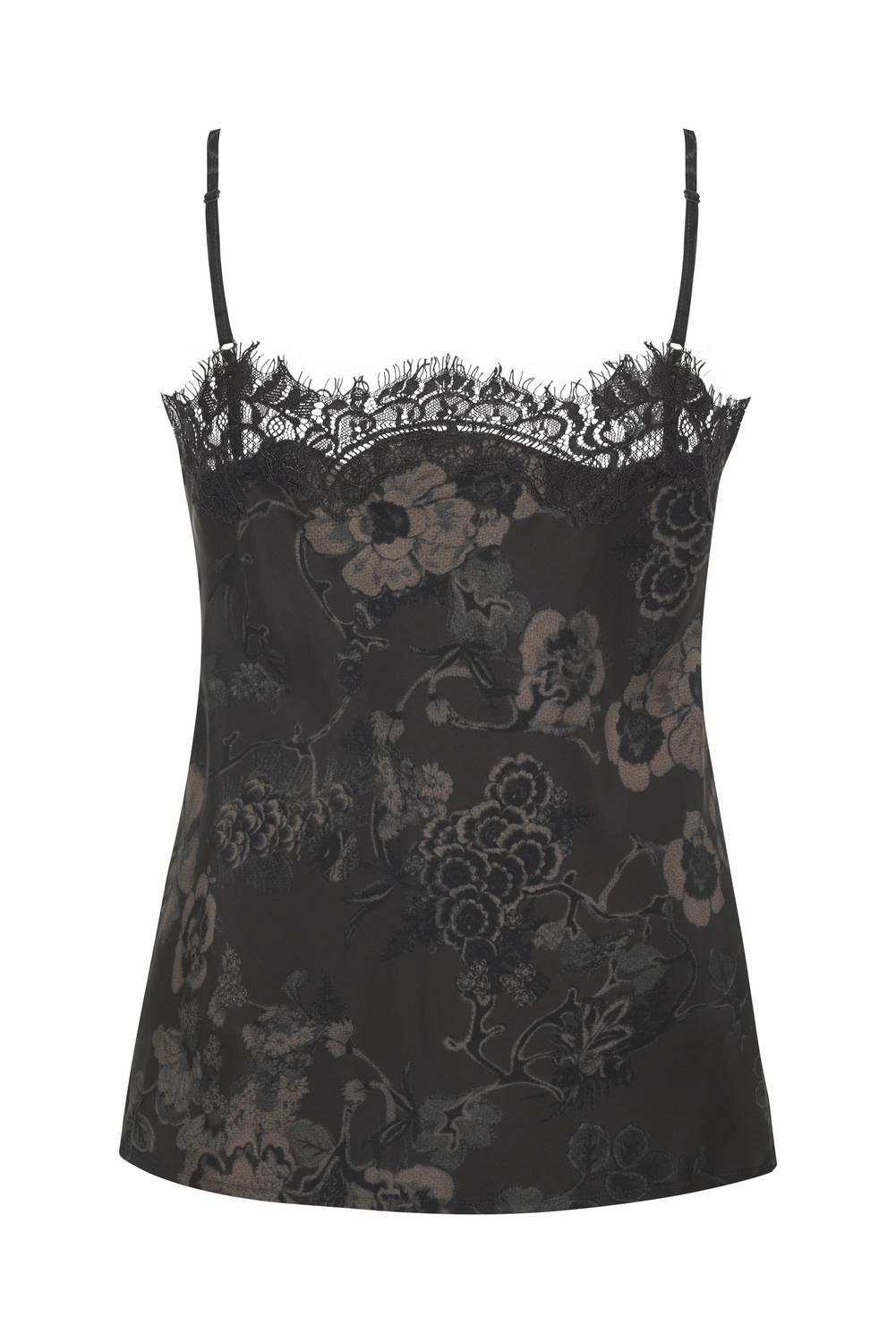 Gold Hawk - Women's Lace Trim Silk Camisole