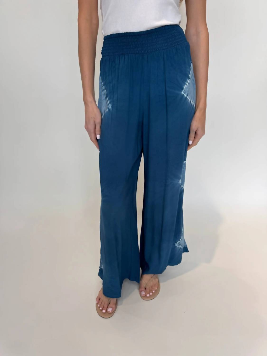 Romi The Brand Nassau Elastic Waist Pant in indigo - women's pants