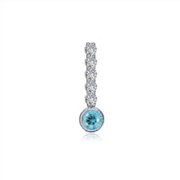 Lafonn Women's Birthstone Love Pendant in blue topaz - women's item