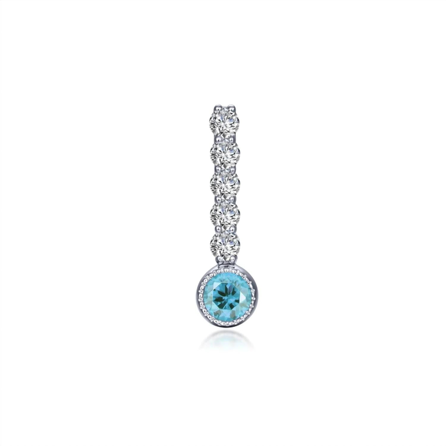 Lafonn Women's Birthstone Love Pendant in blue topaz - women's item