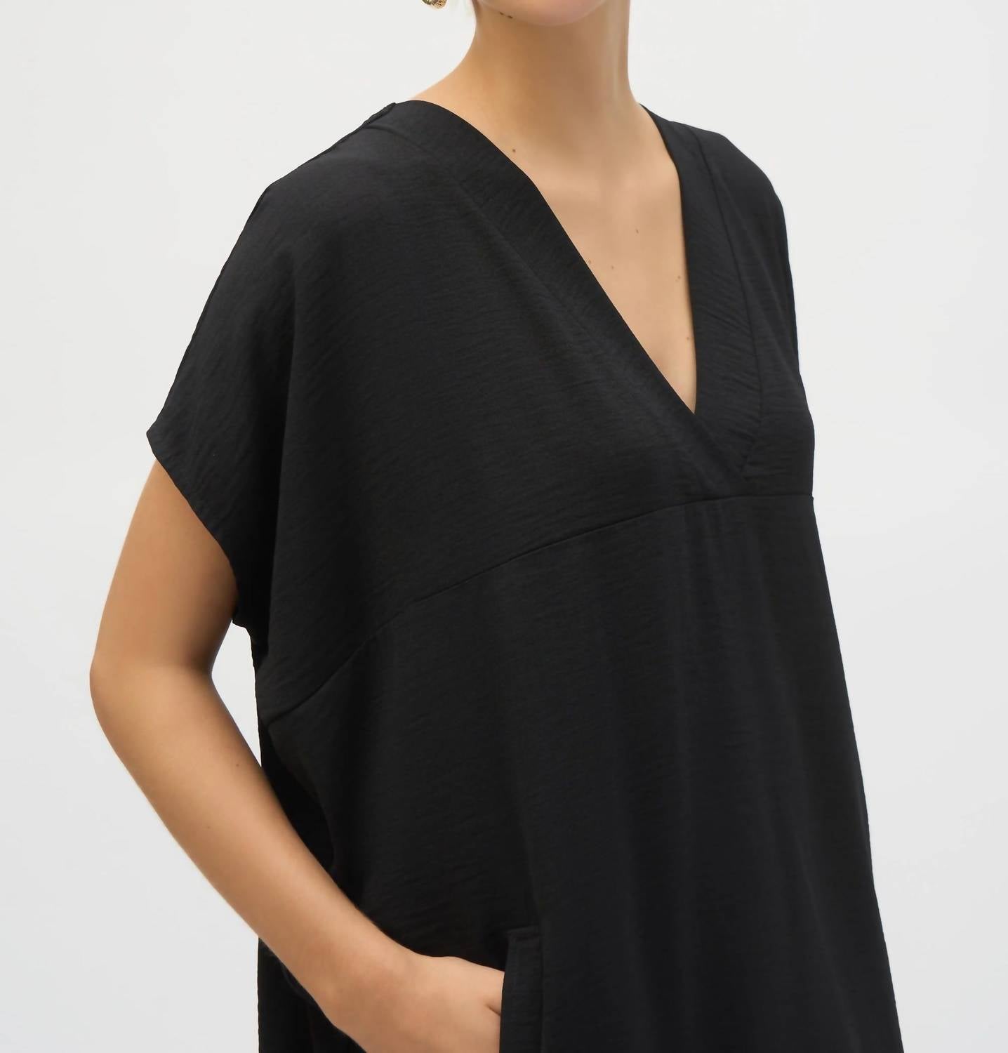Joseph Ribkoff - Gauze V-neck Midi Cocoon Dress