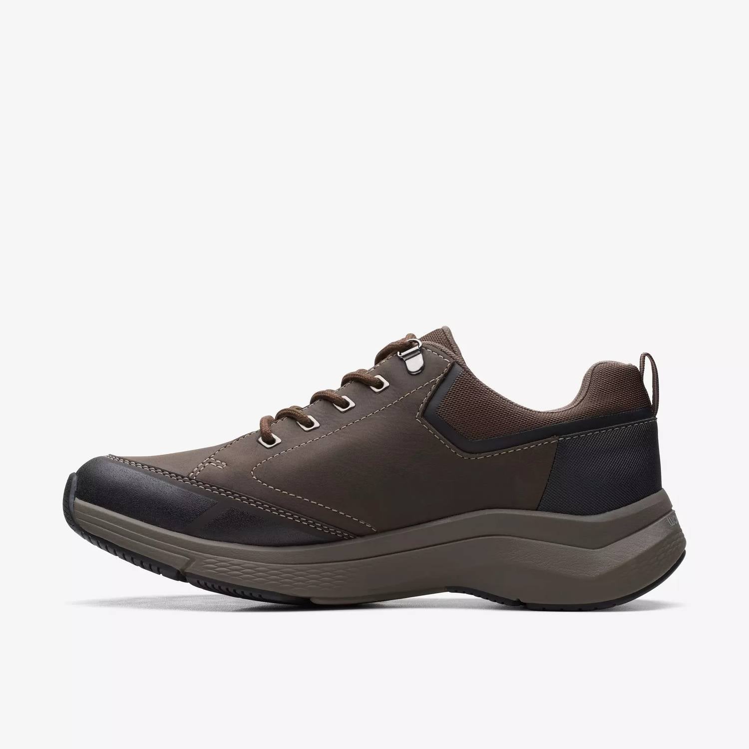 Clarks Men's Wave 2.0 Vibe Shoes in dark brown - men's sneaker - detail view