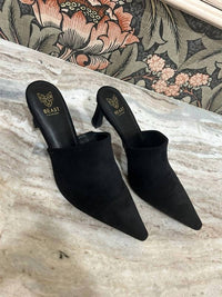 Beast Fashion - Women's Pointed Slip On Kitten Heels