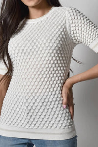 Frank Lyman - Wiola Crew Neck Knit Top