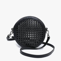 Jen & Co. - Women's Rattan Circular Crossbody Bag