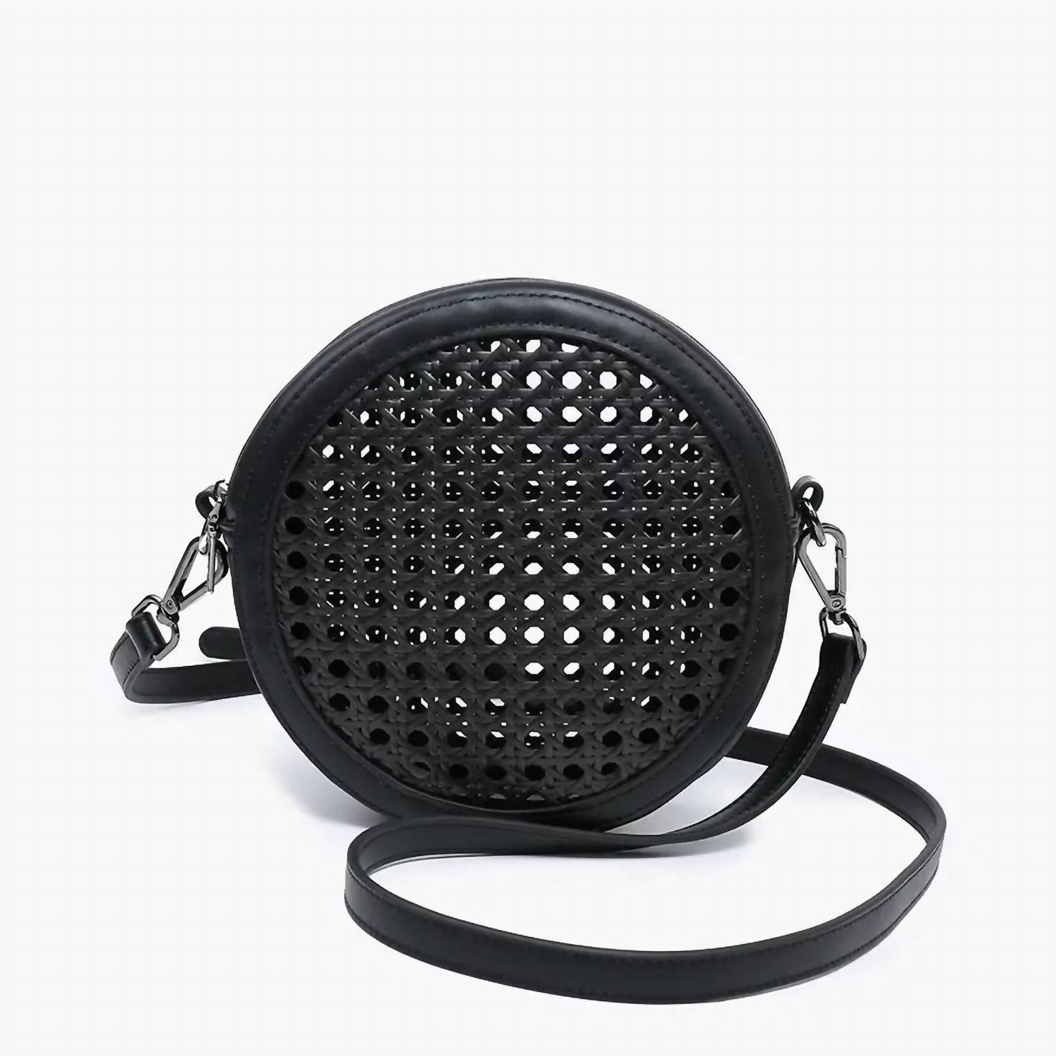 Jen & Co. - Women's Rattan Circular Crossbody Bag