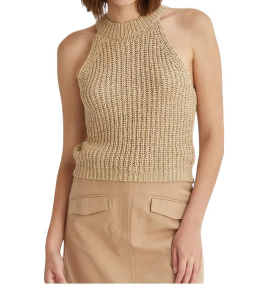 Crescent - Audrey Chunky Knit Halter Top