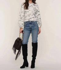 heartloom Everly Crewneck Sweater in ivory - women's sweater - view 4