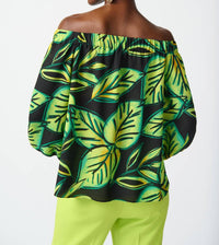 Joseph Ribkoff - Leaf Print Top