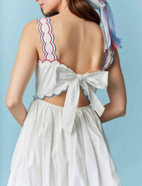 Peach Love - Scalloped Bubble Hem Mini Dress