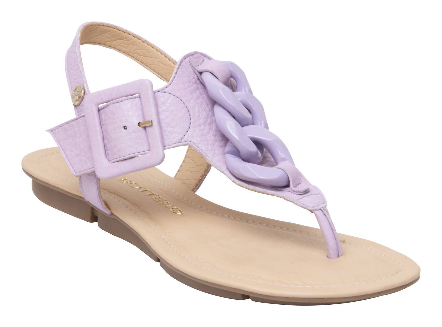 Bottero - Women's T-Strap Thong Couro Chain Link Sandal