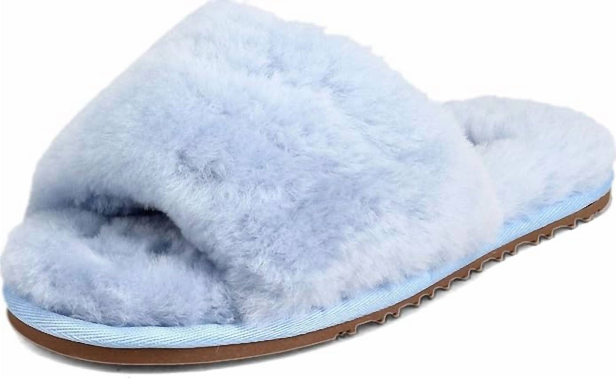 Lamo Women's Naomi Sheepskin Slide Sandal in sky blue - women's sandal - alternate view