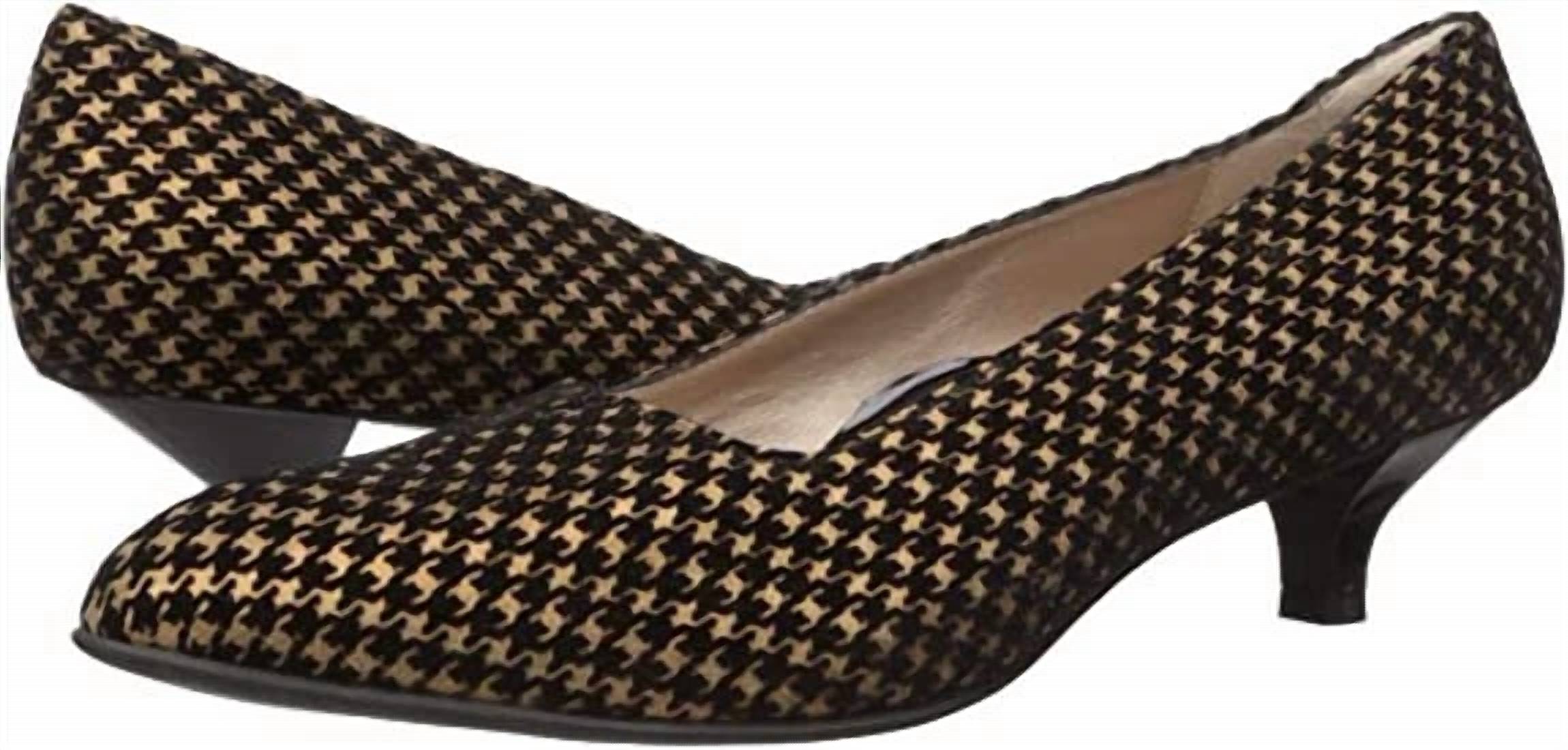 Beautifeel Women's Mystique Pumps in bronze pied de poule print - women's heels - alternate view