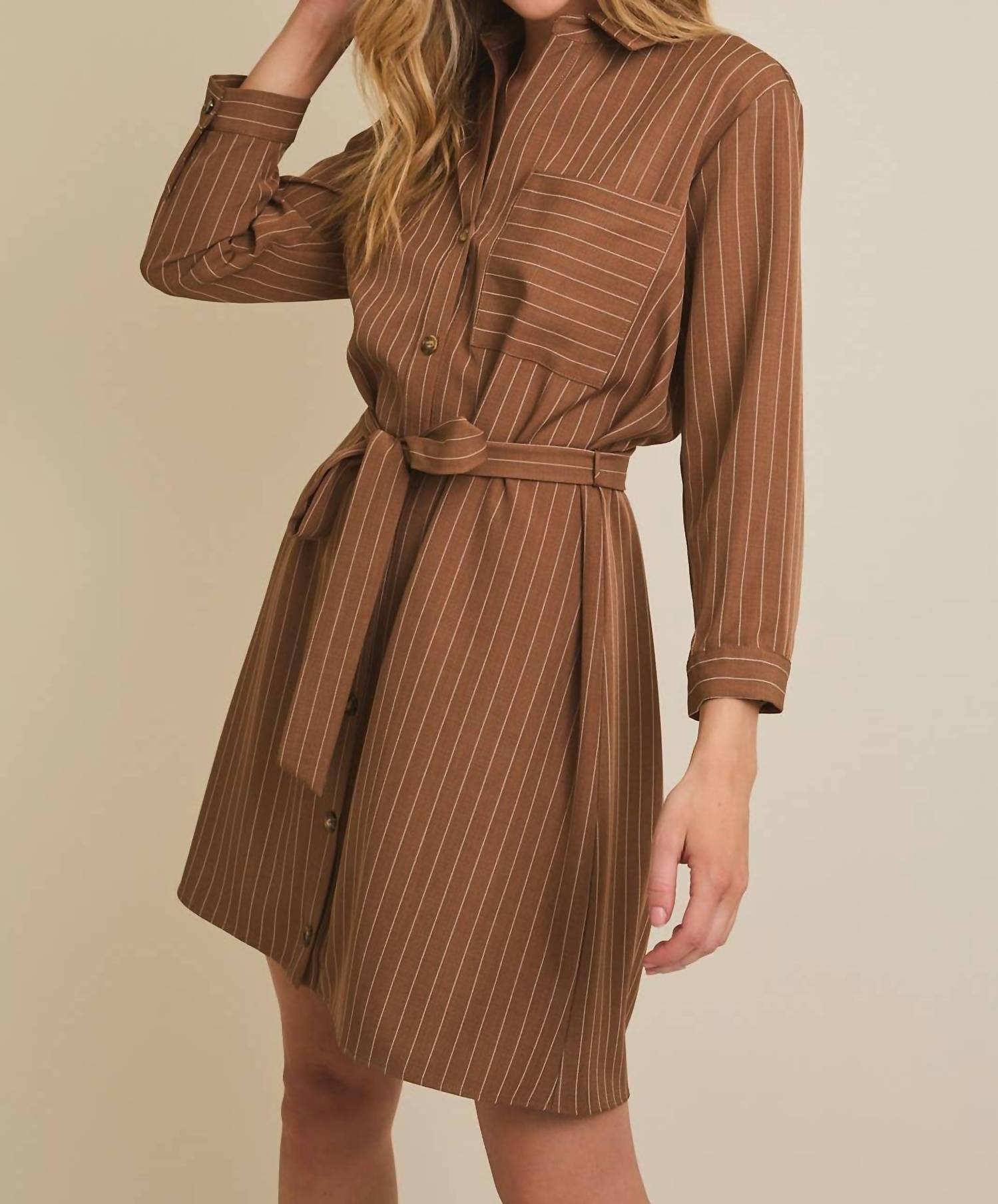 Gilli - Ainsley Striped Button Dress
