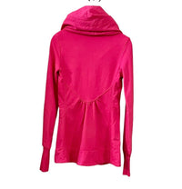 PRAIRIE UNDERGROUND Women's Mid Victorian Hoodie in fuchsia - women's top - detail view