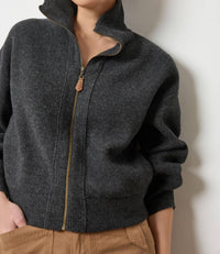 Lilla P - Zip Front Polo Cardigan