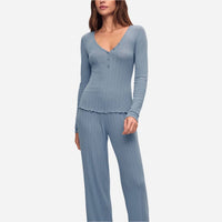 Eberjey - Pointelle V-neck Henley Top