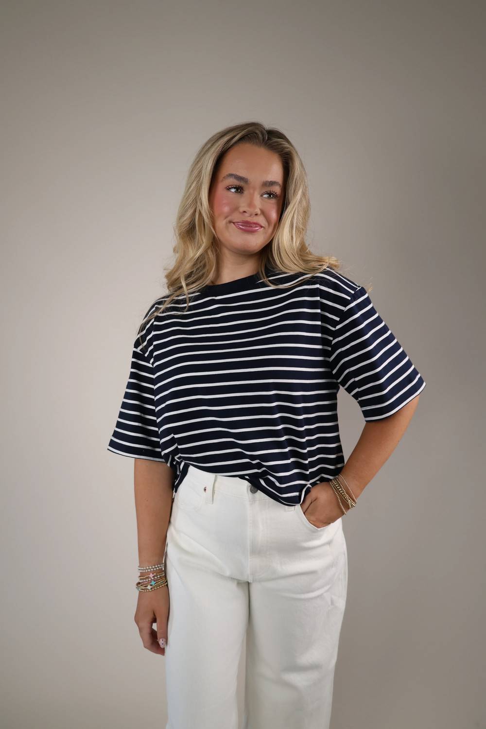 Pistola - Women's Mae Boxy Striped Tee