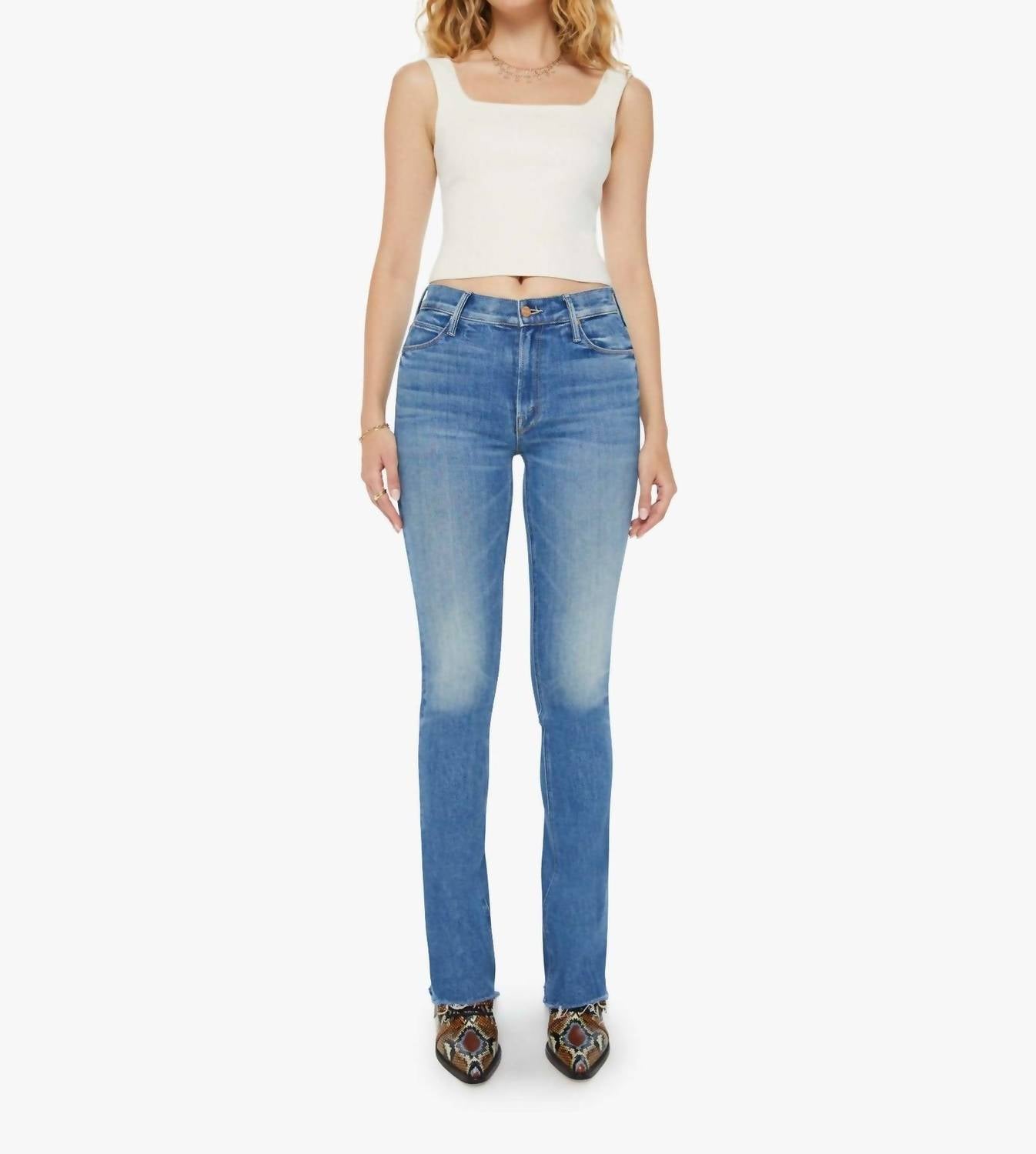 Mother - Runaway Fray Mid-rise Flare