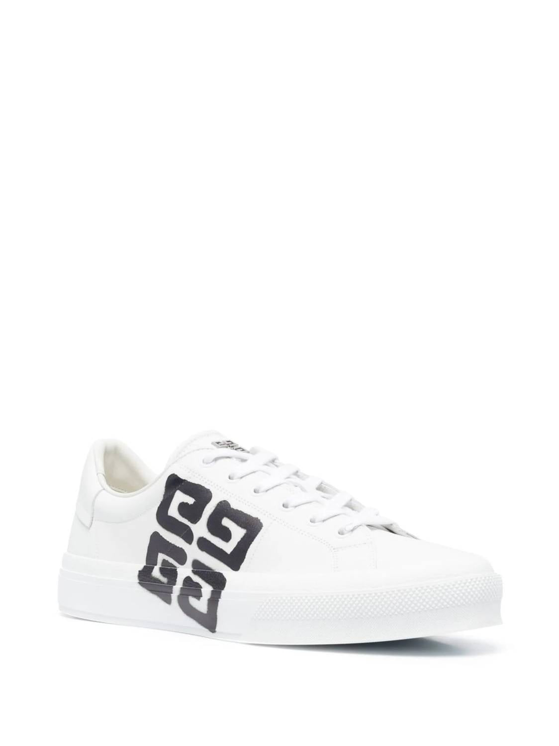 Givenchy Women's 4g City Sport Low Top Sneakers in white black - women's sneaker - detail view